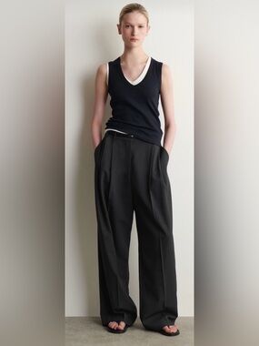 COS Relaxed Twill Wide-Leg Pant
